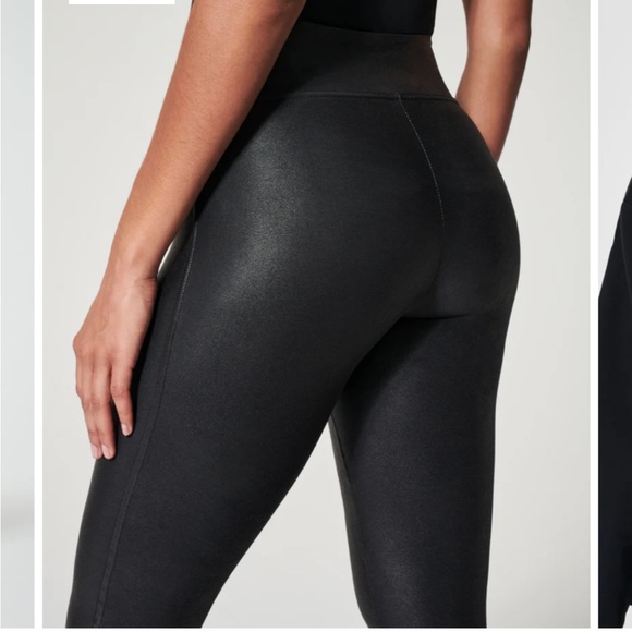 SPANX Faux Leather Leggings Size M - Picture 2 of 6